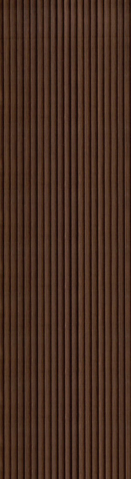 Mystic Woodique fluted wood-grain louver panel 91223, brown