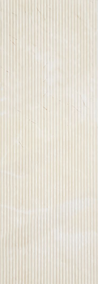 Brown textured designer louver panel with vertical striped pattern and subtle sheen