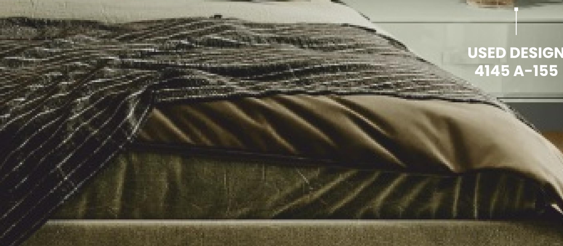 Brown laminate with textured fabric pattern and shiny finish.