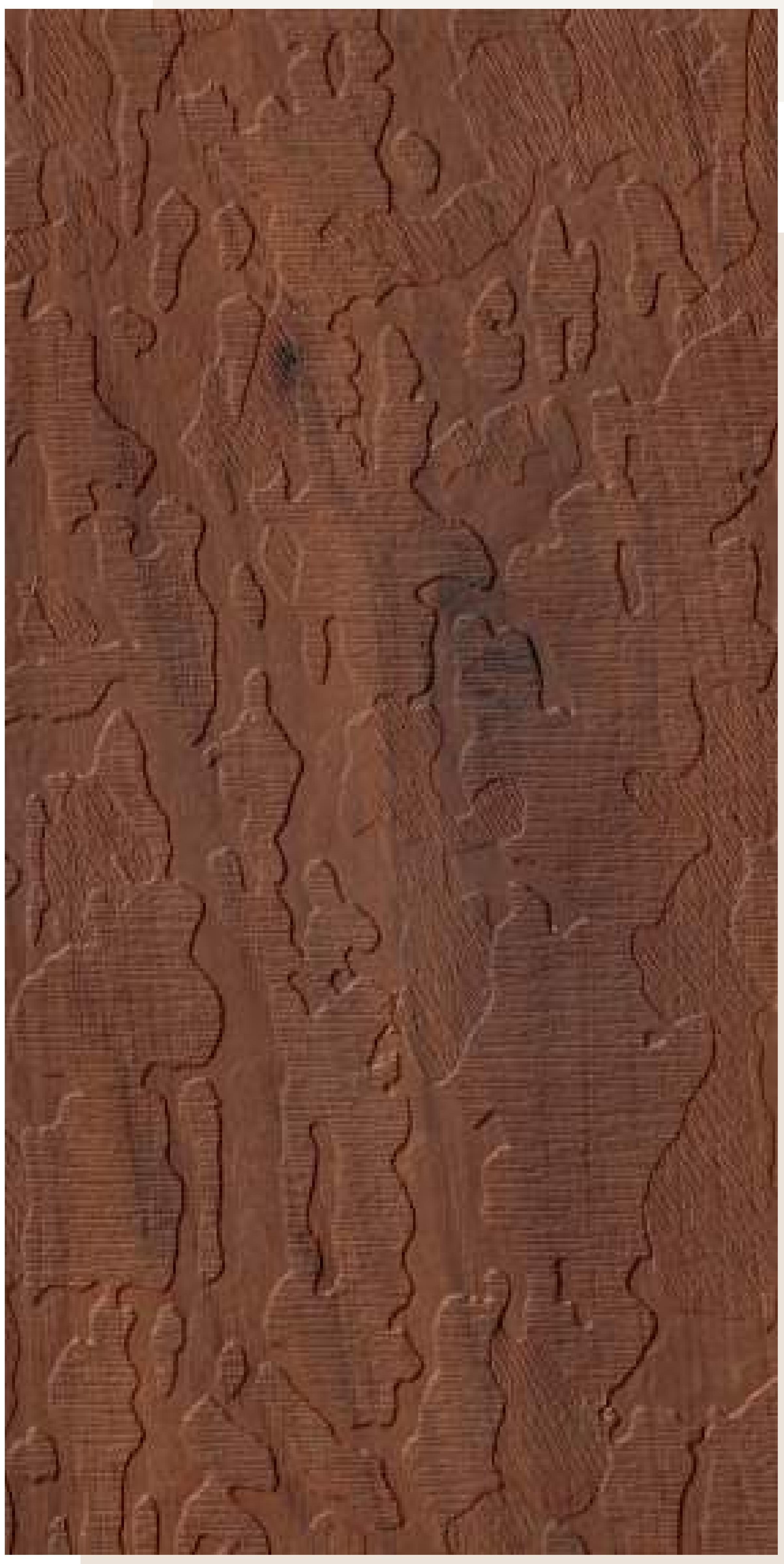 Brown textured laminate with embossed leather-like pattern and subtle sheen.