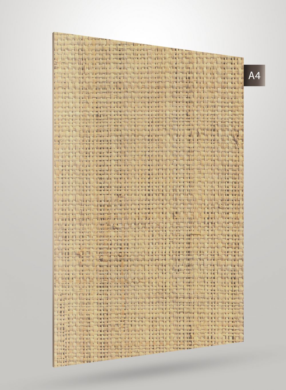 Beige fabric laminate with woven texture and matte finish, showcasing a natural pattern and subtle sheen variation.