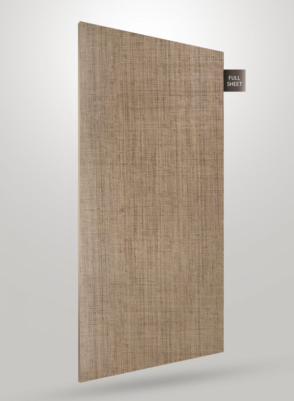 Beige matte laminate sheet with textured pattern and subtle grain visible on full sheet surface.