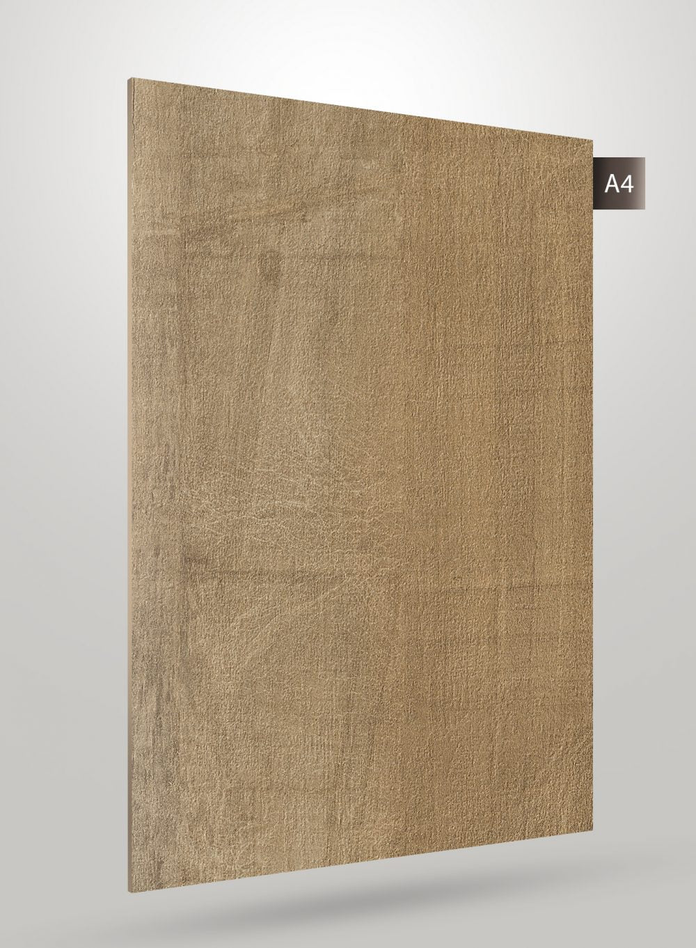 Matte brown wood grain decorative laminate with textured finish and subtle grain pattern visible on the surface.