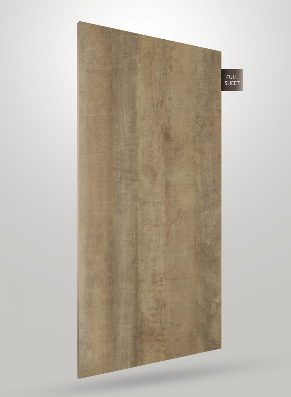 Multi-coloured wood grain laminate sheet with matte finish and textured surface, displaying a natural wood pattern and