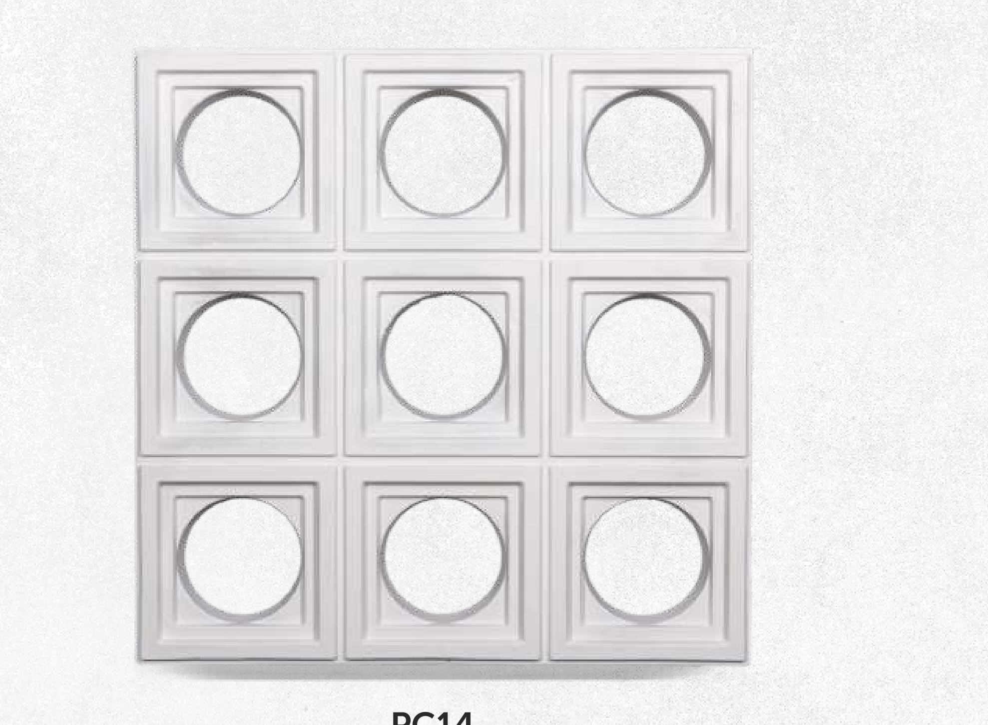 Superstone Square Rounds Ice White PU stone panel