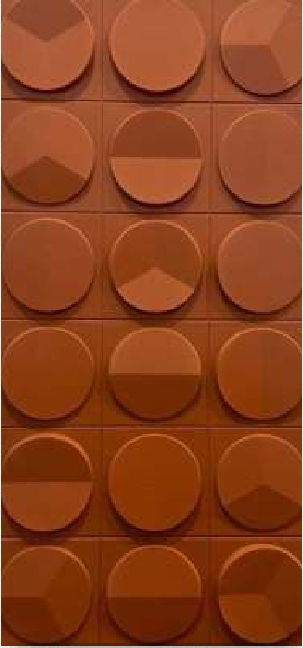 Superstone Opera Rounds Pumpkin Orange PU stone panel