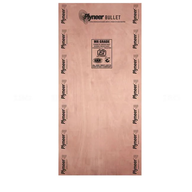 Plyneer Bullet 8 ft. x 4 ft. 18 mm MR Plywood Brown Wood Natural Laminate - Plyneer