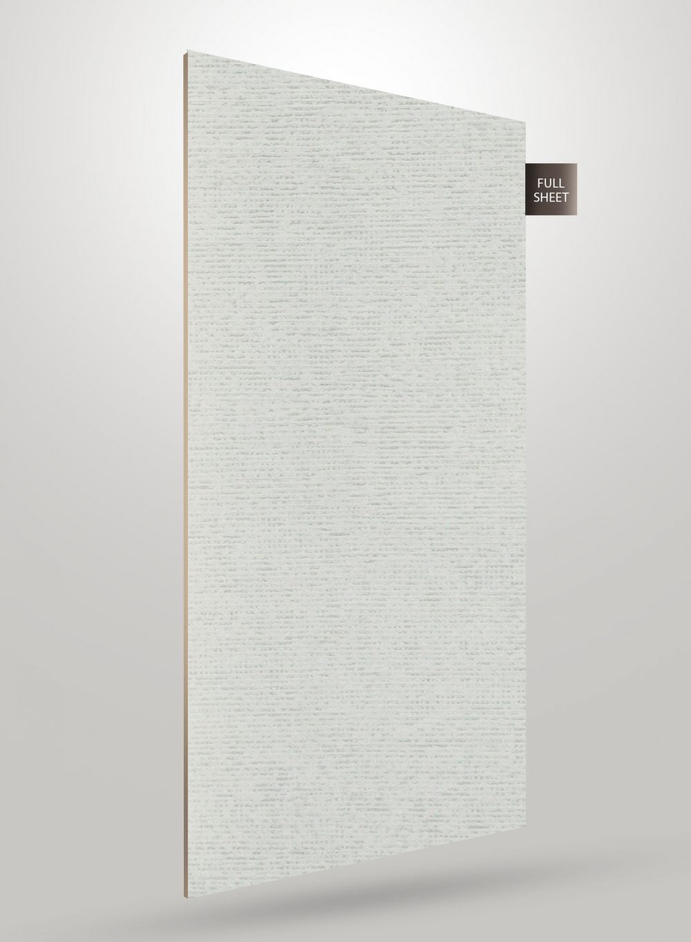 Light grey luxury laminate sheet with textured pattern and high gloss finish displayed as full sheet.