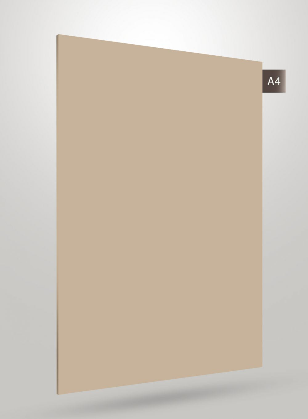 Beige solid colour laminate with high gloss finish and smooth texture