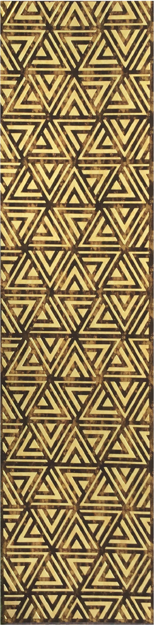 Meridian Punchline Apex 415/820 carved wall panel, nested triangles building to a point