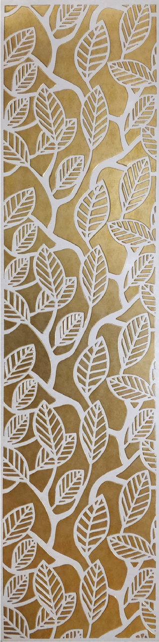 Meridian Punchline Artistico 636/820 carved wall panel, a cut-out canopy of overlapping leaves