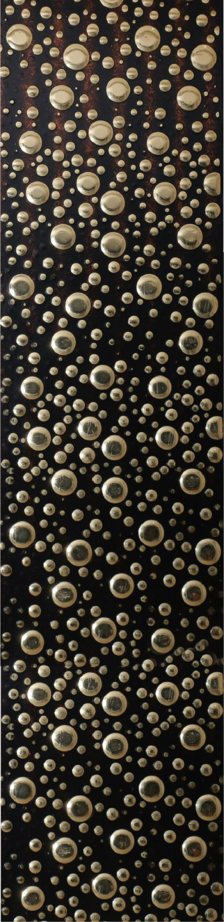 Meridian Punchline Bubble 601/Gold carved wall panel, scattered domes in graded sizes, like rising bubbles
