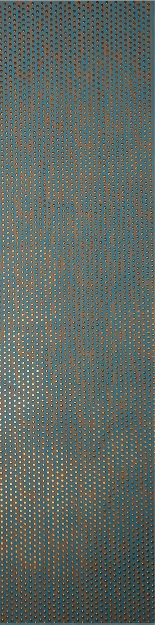 Meridian Punchline Buttons 677/Gold carved wall panel, a field of small domed studs
