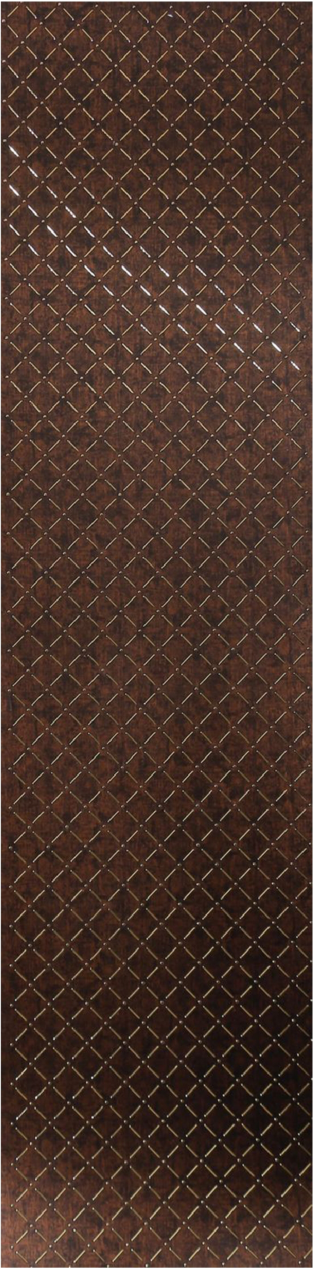Meridian Punchline Cross 803/Gold carved wall panel, a woven cross-hatch of raised bars