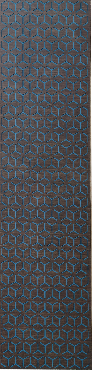Meridian Punchline Cubica W193/CMM5 carved wall panel, a tumbling-block cube illusion