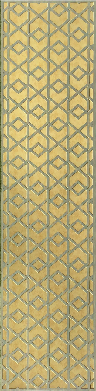 Meridian Punchline Dart 845/820 carved wall panel, an interlaced diamond trellis