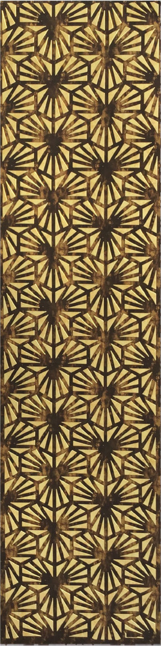 Meridian Punchline Fidget 415/820 carved wall panel, a fanned sunburst repeat