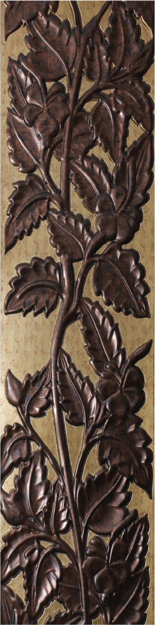 Meridian Punchline Florida 812/803 carved wall panel, a deep-carved floral vine