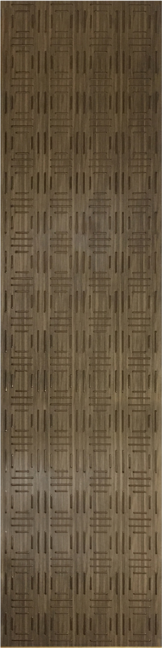 Meridian Punchline Lucid Wooden 816 carved wall panel, broken horizontal rules, like a struck-through page