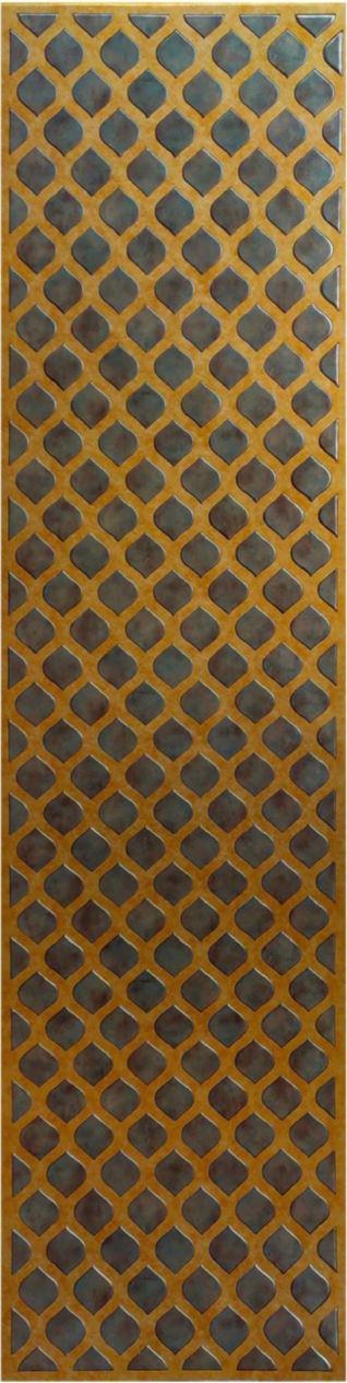 Meridian Punchline Motive 820/V231 carved wall panel, a row of pierced triangles above a solid rail