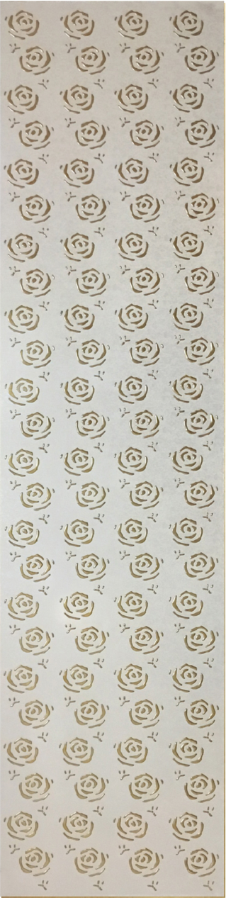 Meridian Punchline Rose MOP/820 carved wall panel, a small repeating rosebud