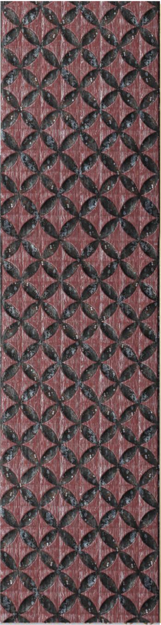 Meridian Punchline Staro 3551/5282 carved wall panel, a pointed star tile laid edge to edge