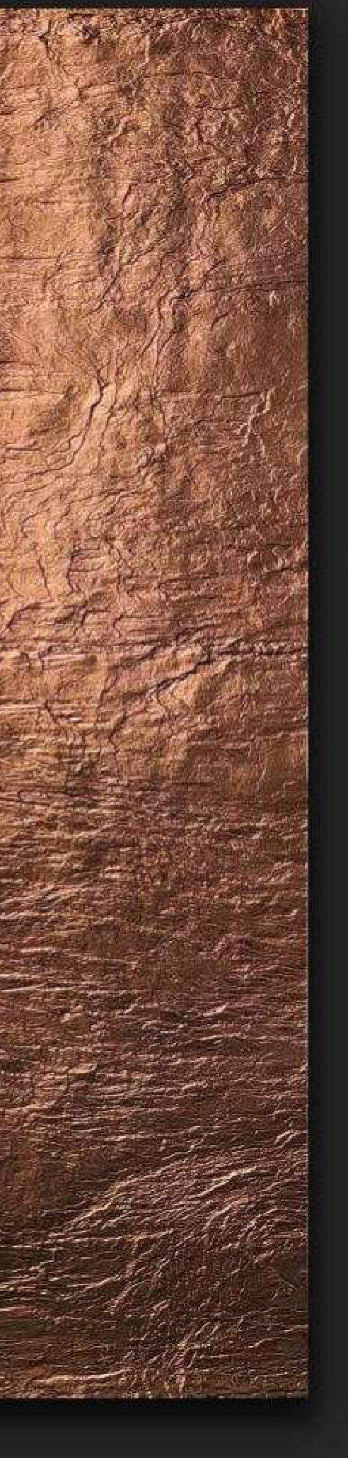Meridian Quantum Hammered Copper metal-effect laminate, crushed copper foil surface