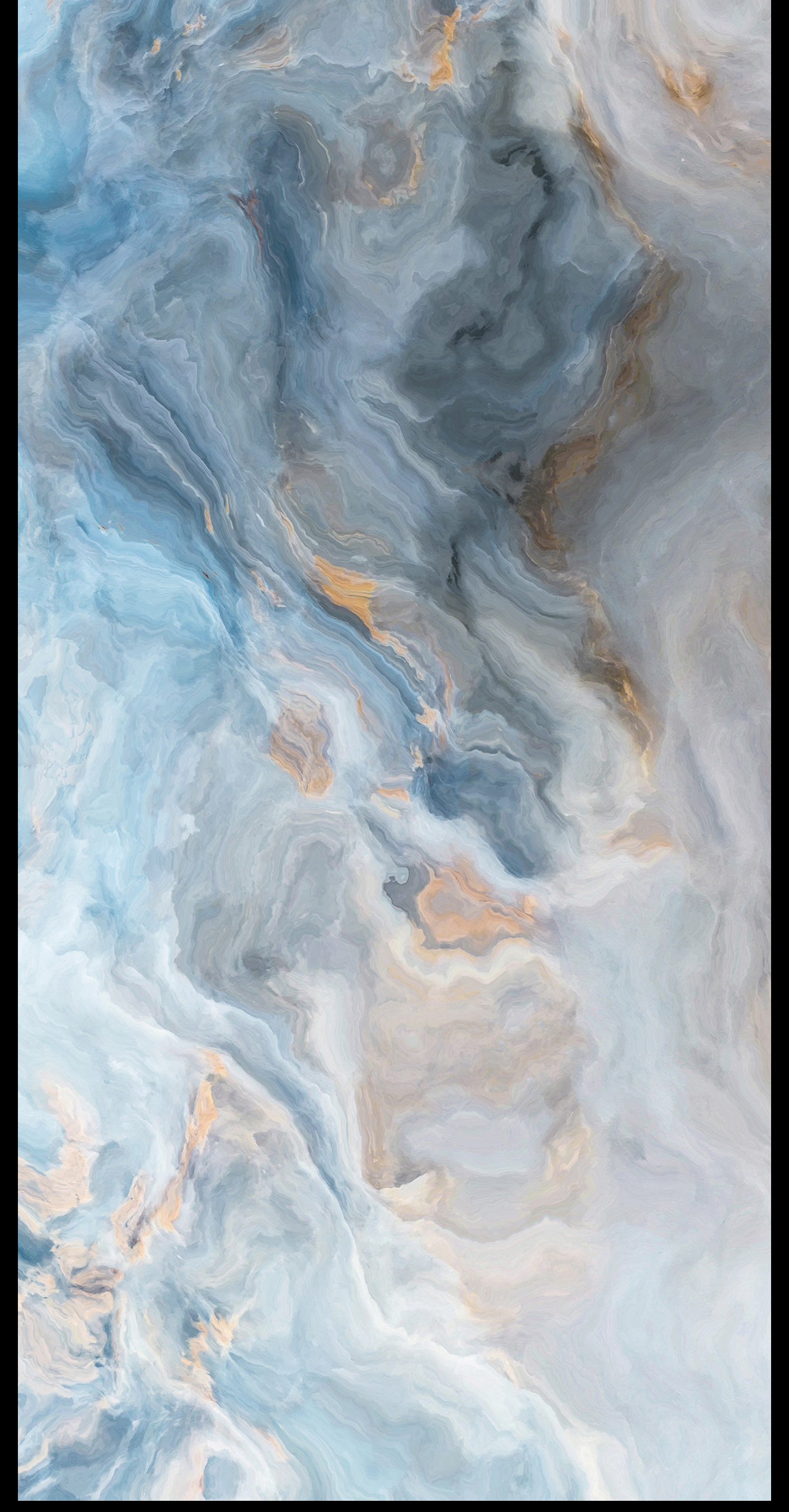 Revo Slate Gold Marble digital laminate, a blue-grey slate marble with warm gold vein accents in a smooth finish