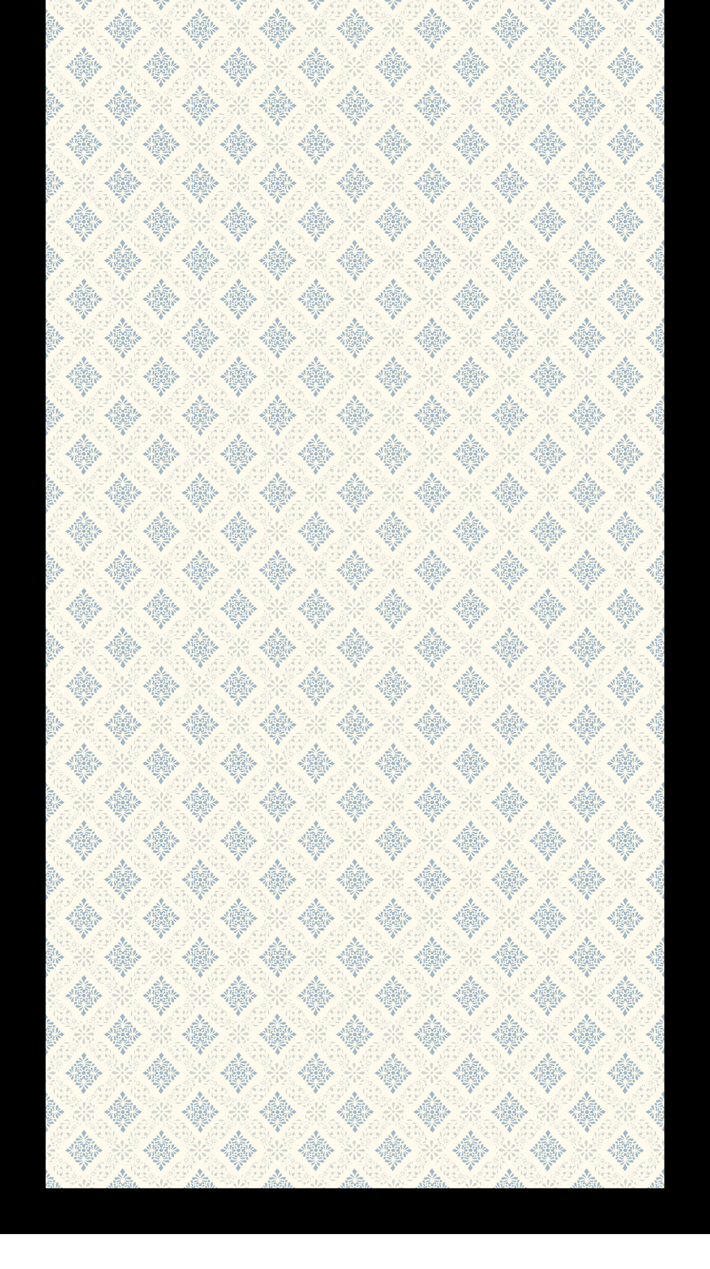 Revo Diamond Bloom digital laminate, a subtle cream ground with a fine diamond floral motif in soft blue