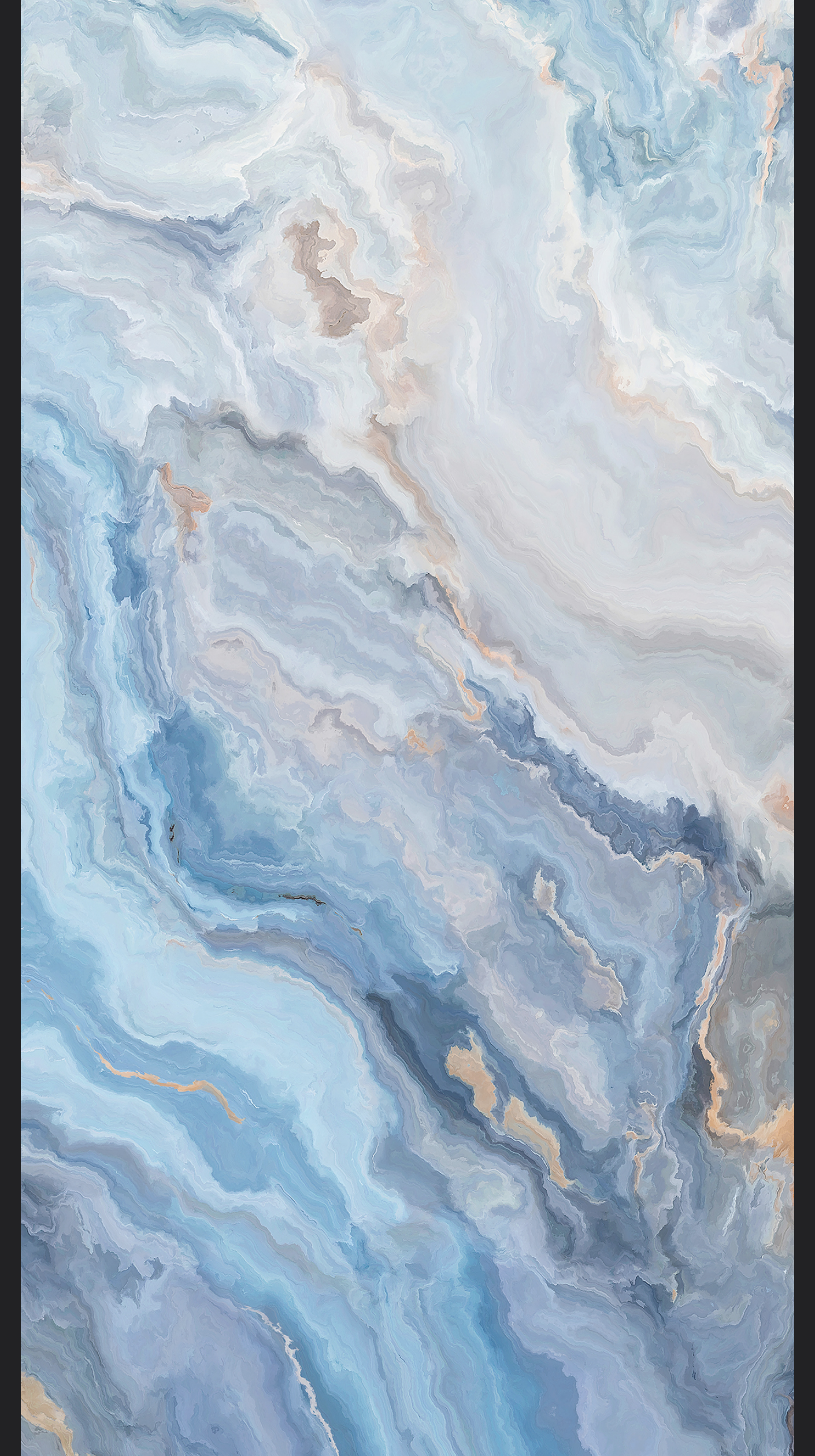 Revo Glacier Agate digital laminate, a cool blue-grey agate marble pattern with fine tan veining across a icy backdrop