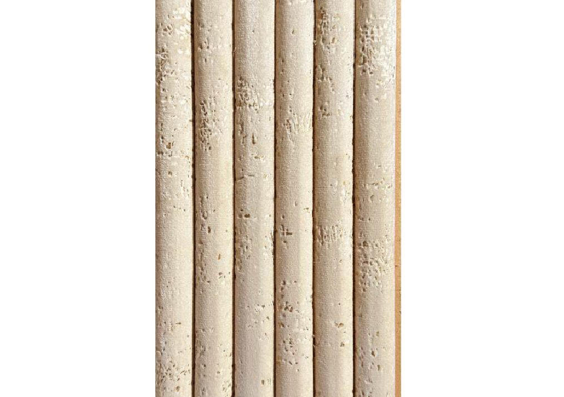 Meridian Reydalio Ivory Travertine fluted fabric louver, code 2109