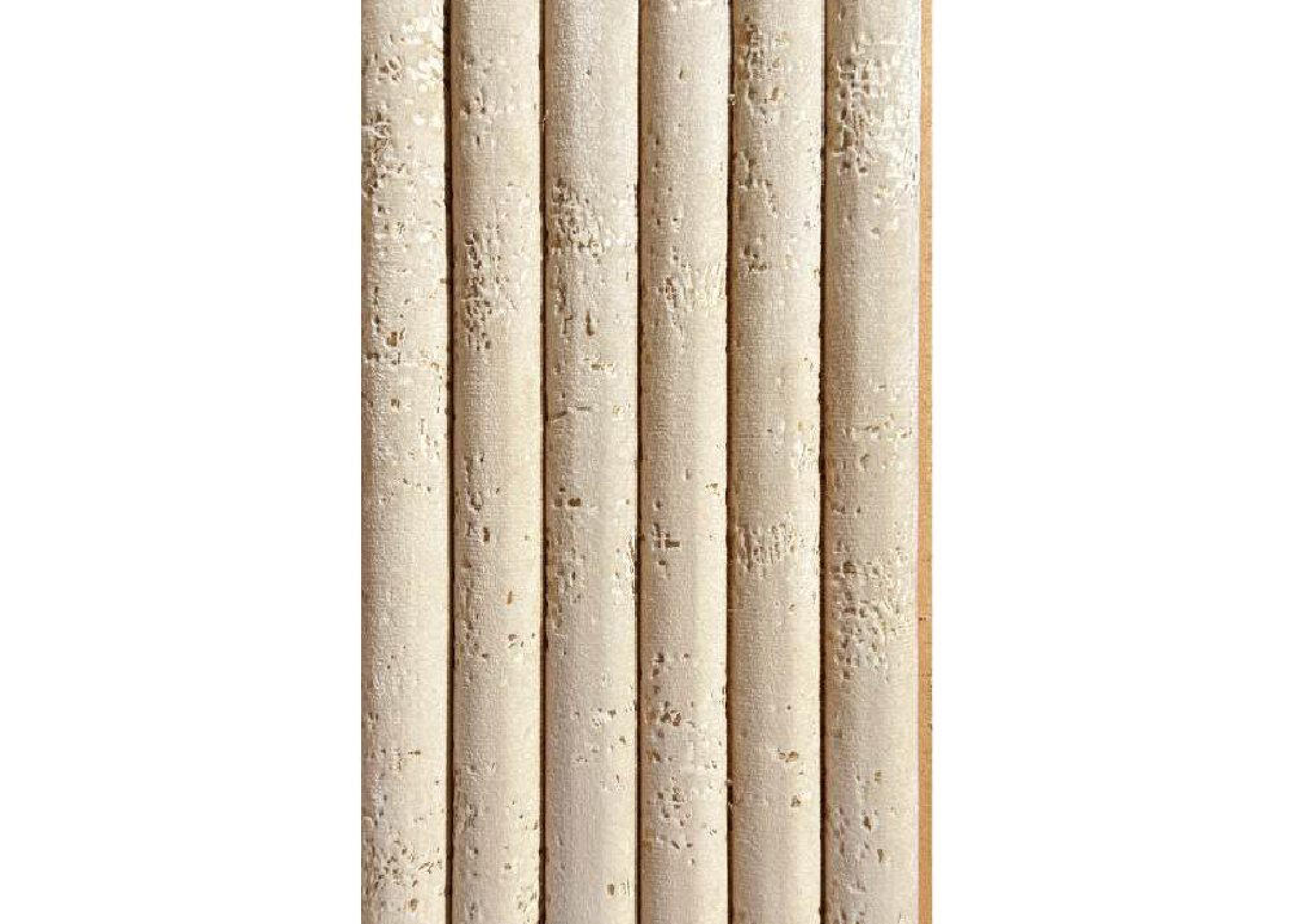 Meridian Reydalio Ivory Travertine fluted fabric louver, code 2109