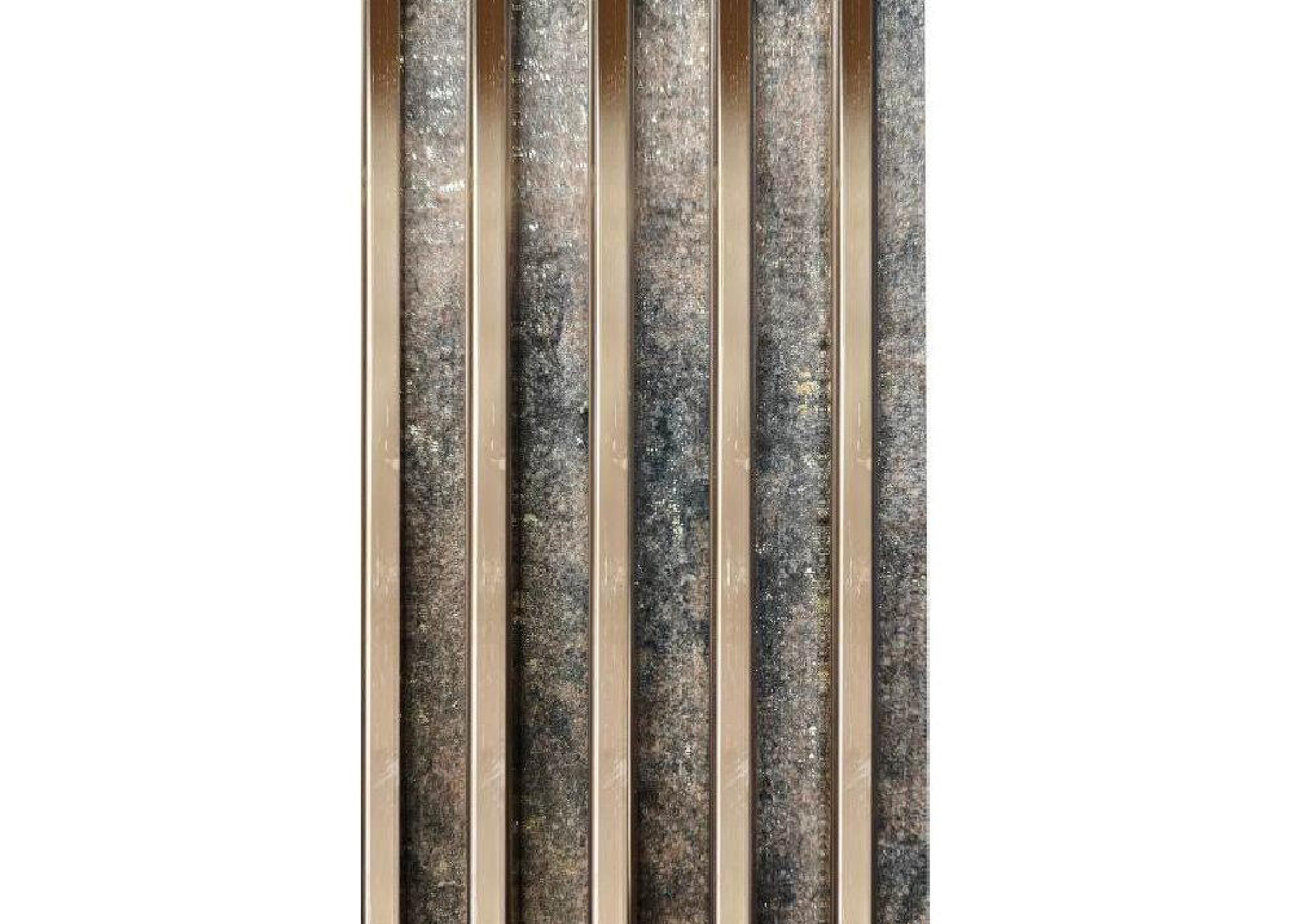 Meridian Reydalio Granite Rose Gold fluted fabric louver, code D-11 ROSE GOLD