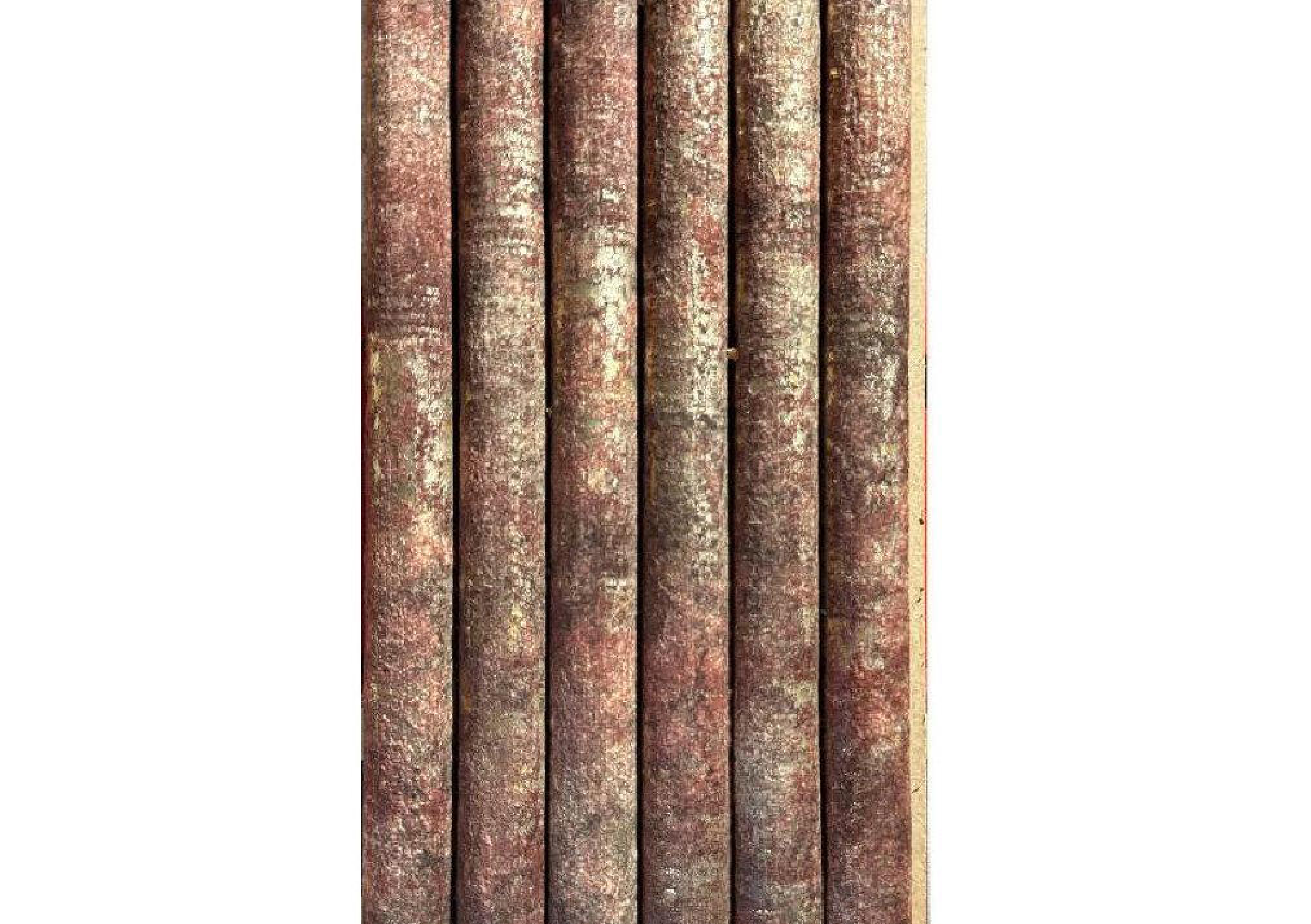 Meridian Reydalio Copper Rust fluted fabric louver, code D-13