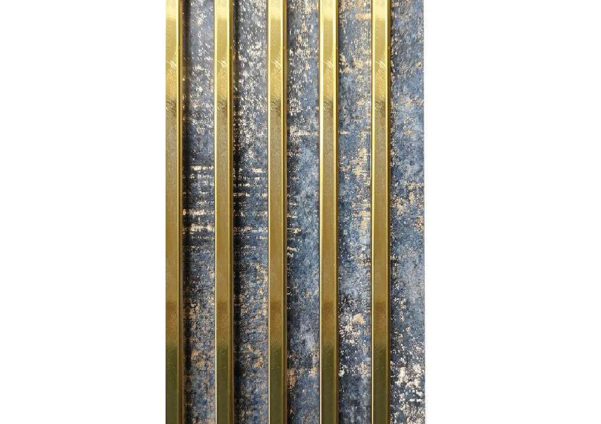 Meridian Reydalio Indigo Gold fluted fabric louver, code D-15 GOLD