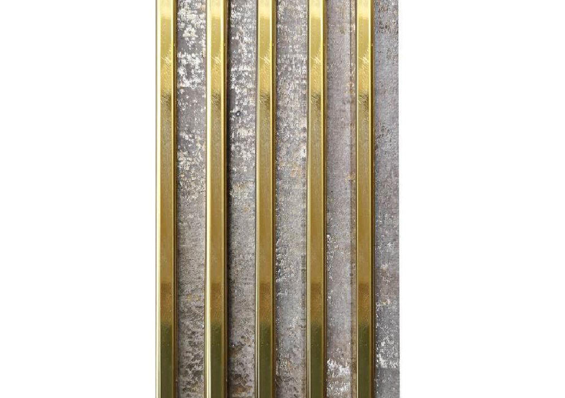 Meridian Reydalio Silver Stone Gold fluted fabric louver, code D-5 GOLD