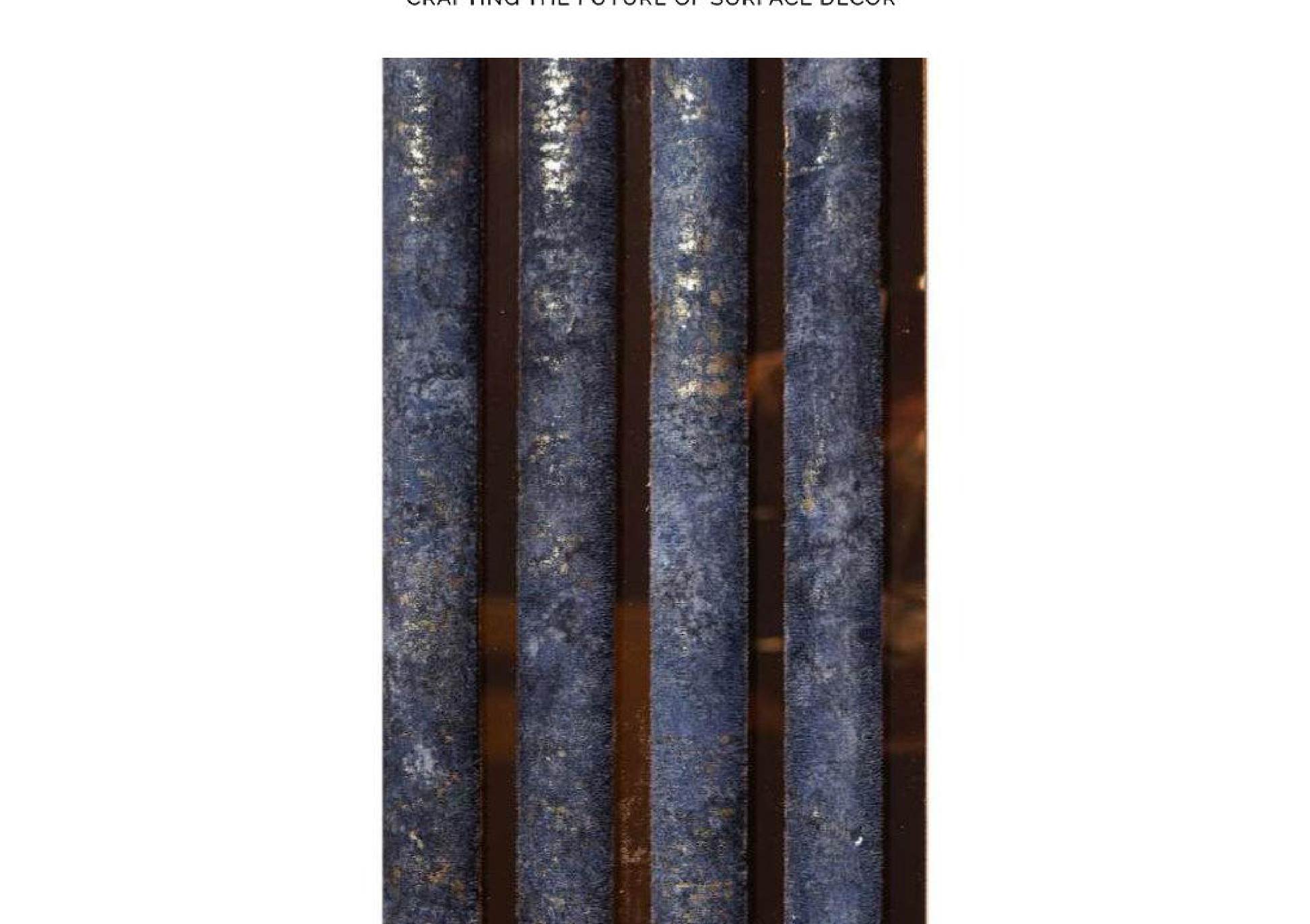 Meridian Reydalio Indigo Copper fluted fabric louver, code D15/COPPER
