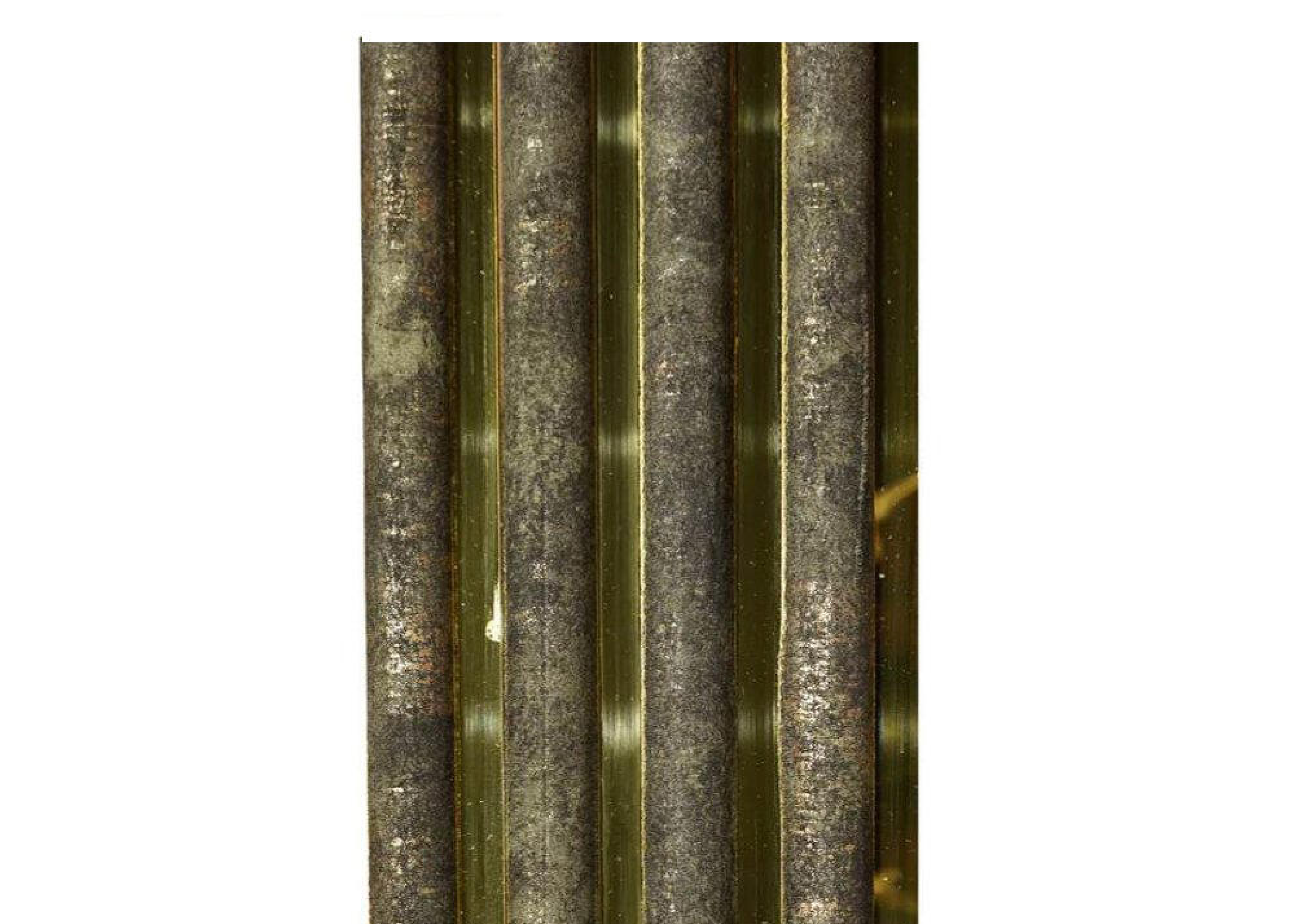 Meridian Reydalio Olive Brass fluted fabric louver, code G29-BRASS