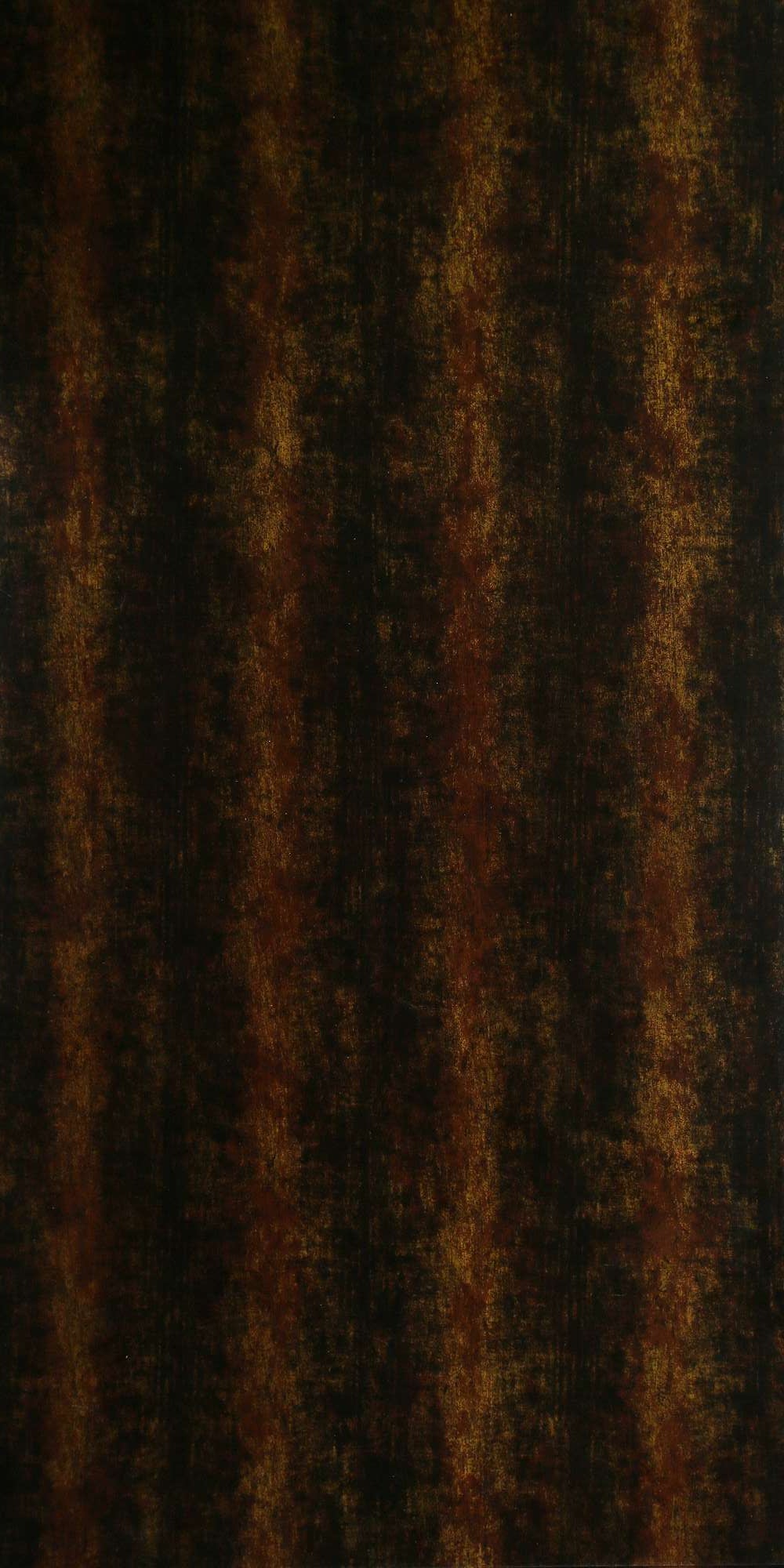 Brown textured laminate wall panel with a designer pattern and rough texture, showing a dark brown and gold tone.