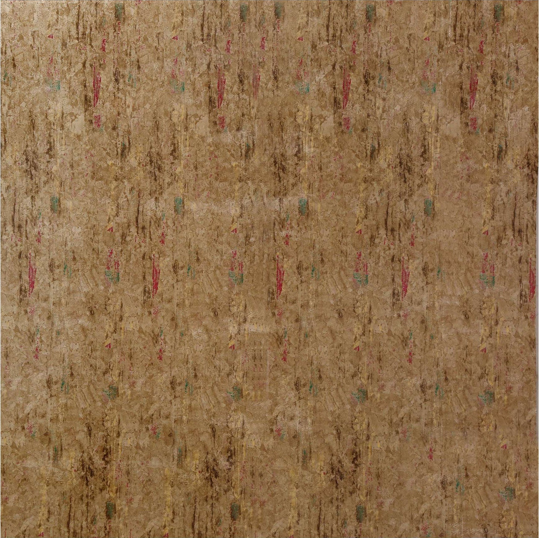 Brown textured laminate wall panel with abstract pattern and multicolored speckles, showcasing designer finish and rough