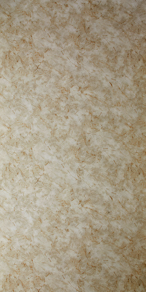 Beige marble laminate with mirror finish and textured stone pattern, displaying reflective sheen and intricate veining