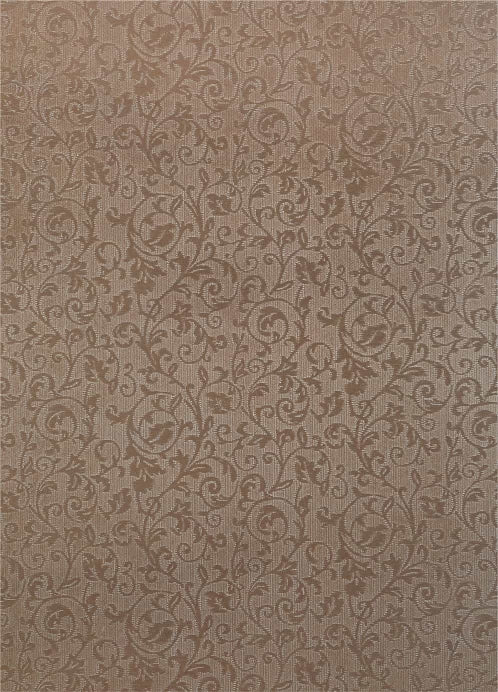 Beige designer laminate with floral pattern and subtle texture, featuring a mirror finish and intricate vine details.
