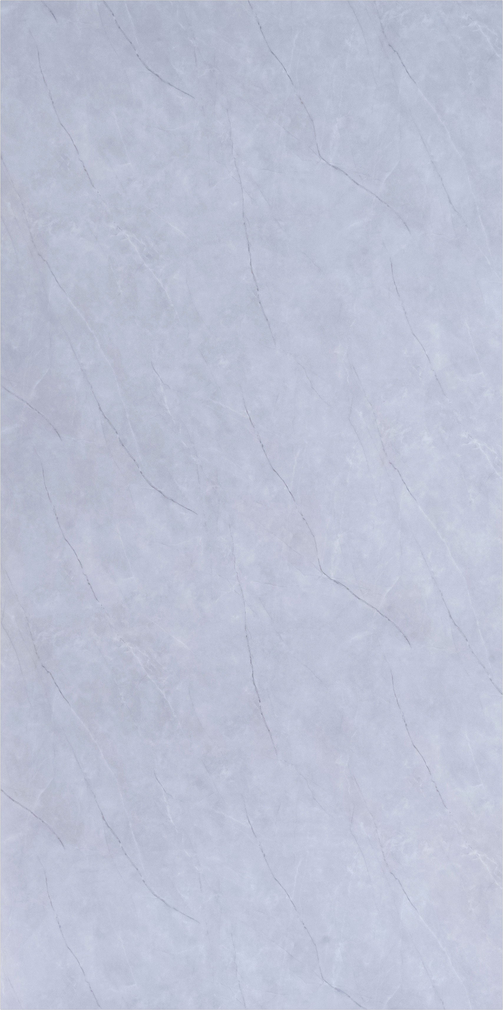 Grey marble laminate with mirror finish and veining pattern, showing sleek texture and reflective sheen.