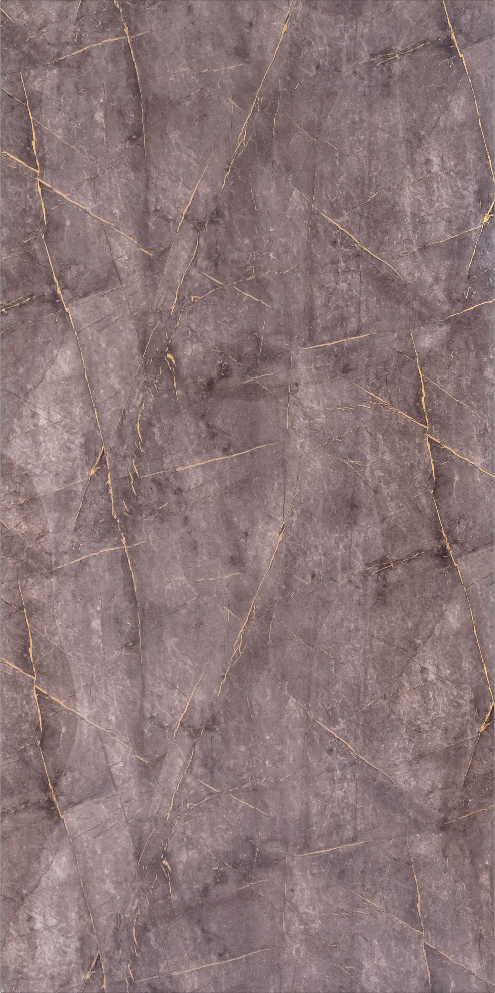 Purple marble laminate with gold veining and mirror finish surface.