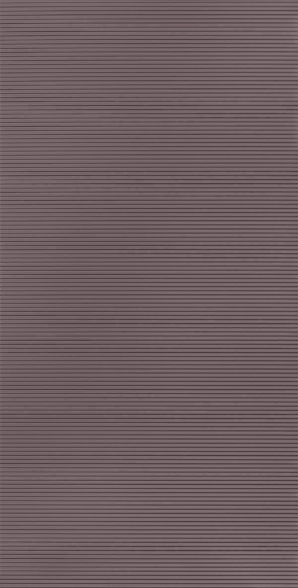 Purple fluted laminate wall panel with horizontal ridges and mirror finish, displaying a textured and reflective surface.