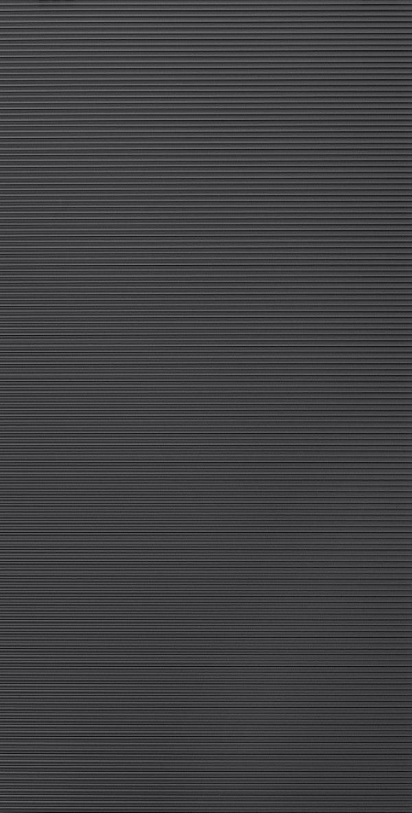 Grey mirror laminate wall panel with fluted pattern and horizontal ridges, showing reflective sheen and uniform texture.