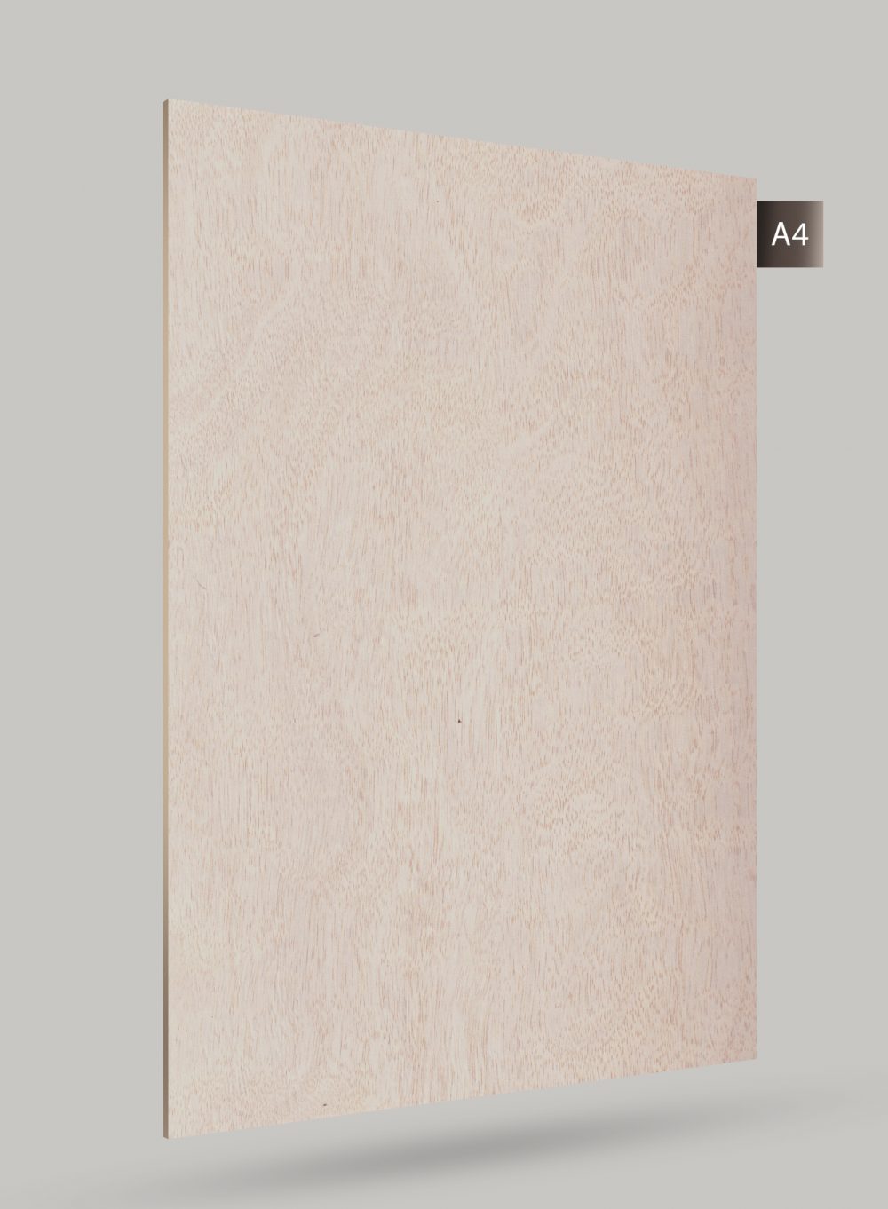 Beige wood grain decorative laminate with matte finish and subtle texture, showcasing a wood pattern.