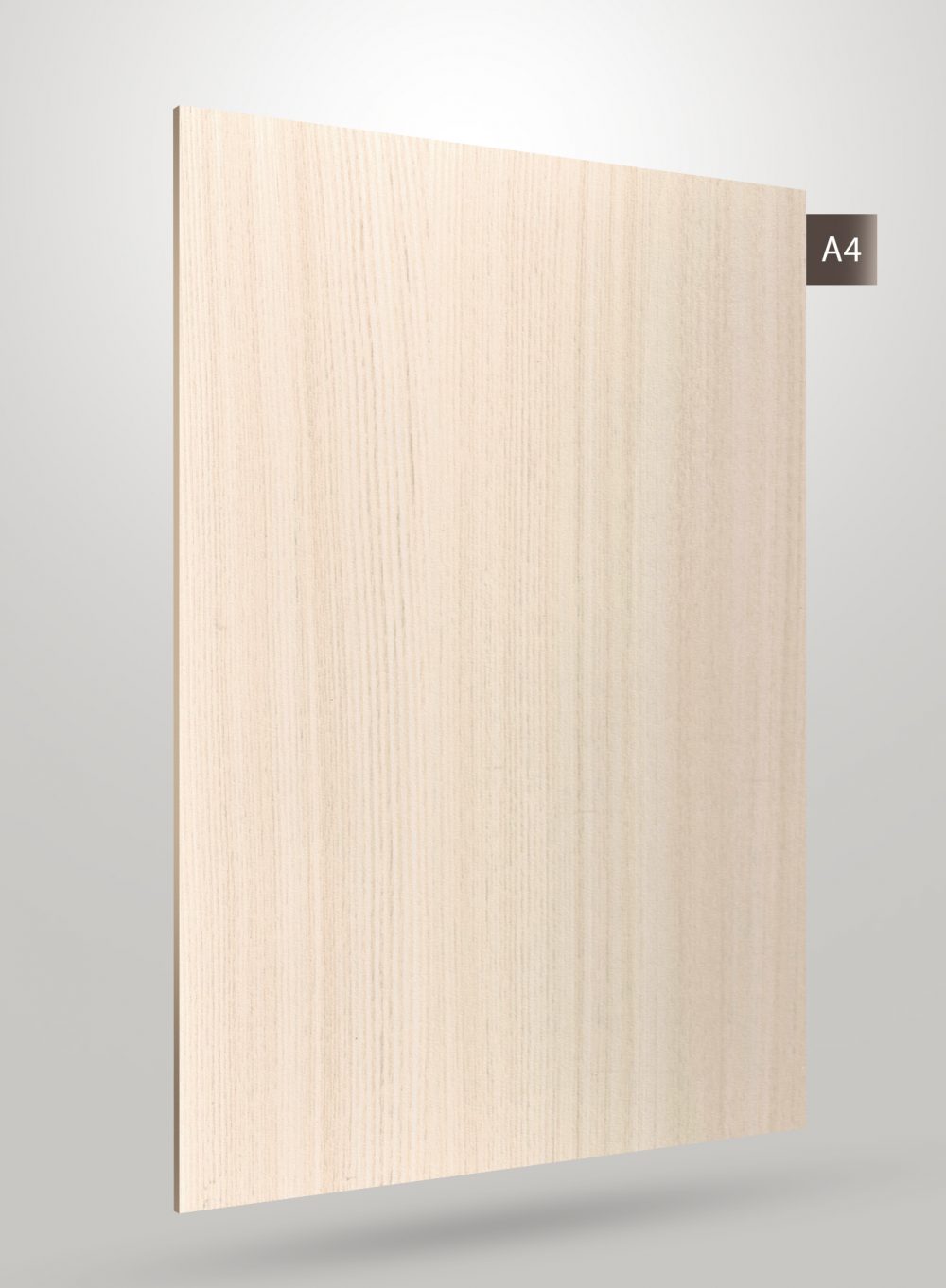 Beige wood grain decorative laminate with matte finish and visible wood texture.
