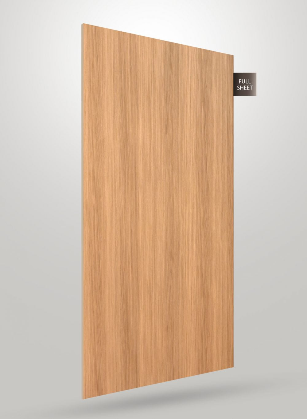 Beige wood grain laminate sheet with matte finish and visible wood texture, labeled full sheet.