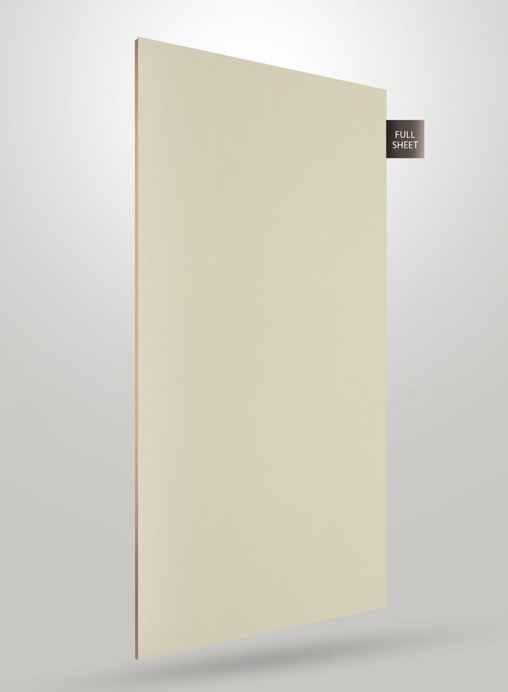 Matte brown laminate sheet with plain solid colour finish and smooth texture, labelled full sheet.